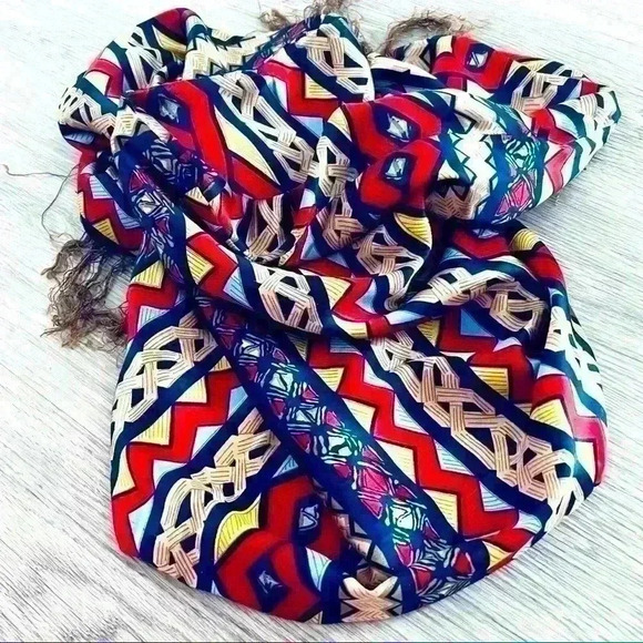 Vintage Multi Colour  100% Silk Scarf - Picture 2 of 5